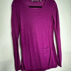 Athleta Fitted Pink Long Sleeve Tee
